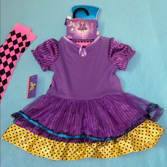 SPIRIT Mad Hatter halloween costume purple yellow pink blue NEW size 6-12 months - Picture 3 of 10